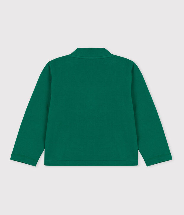 Cardigan en molleton enfant gar&ccedil;on vert