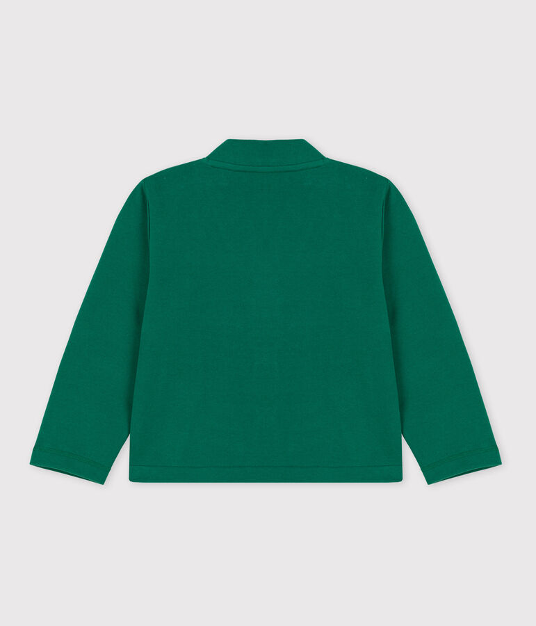 Cardigan en molleton enfant gar&ccedil;on vert
