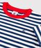 T-shirt manches courtes en coton enfant garçon bleu MEDIEVAL/blanc MARSHMALLOW