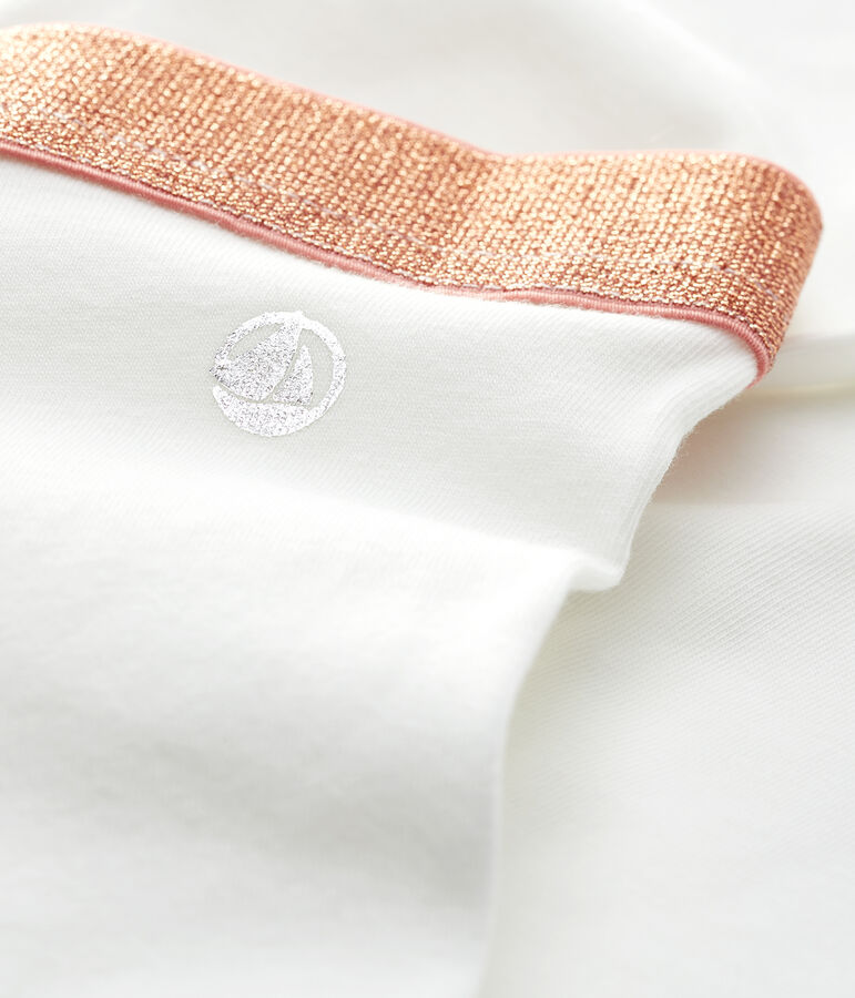 Legging court en jersey lycra enfant fille blanc