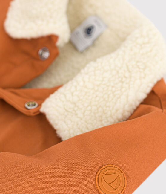 Veste courte doublée sherpa bébé marron ECUREUIL