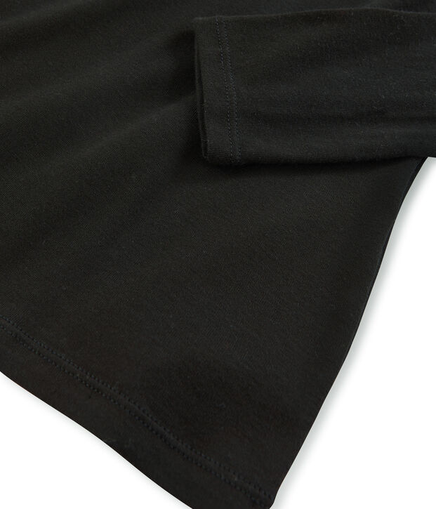 Sous-pull femme en coton l&eacute;ger noir