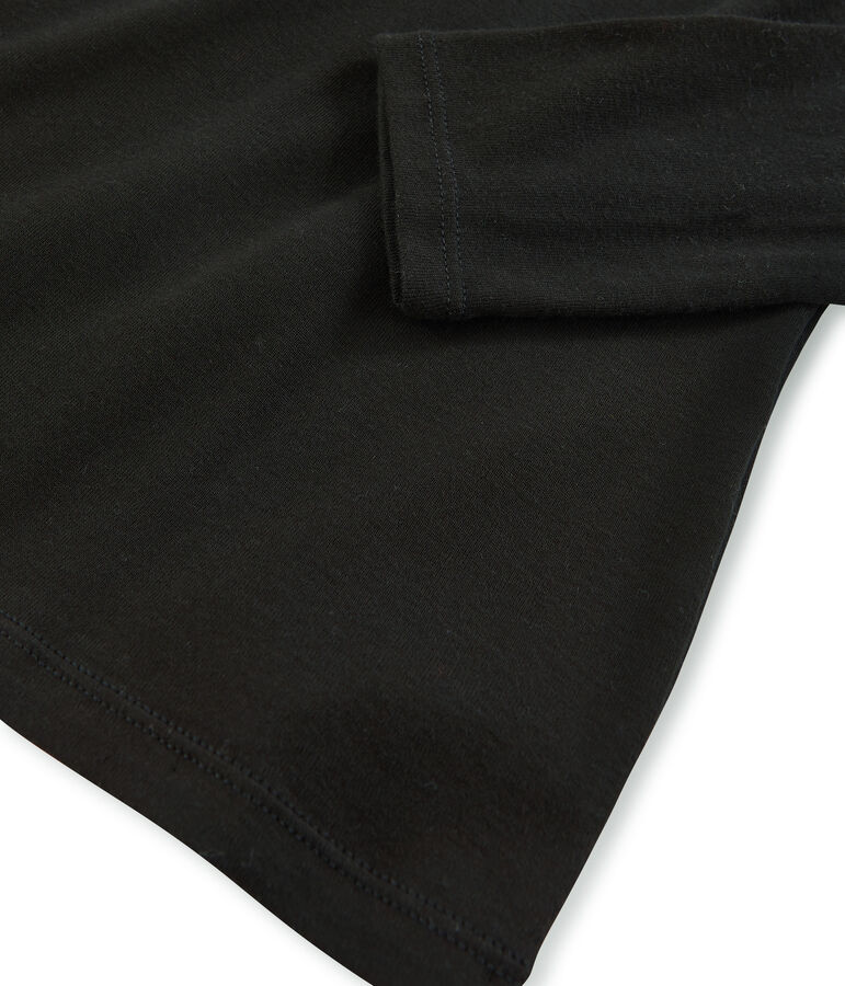 Sous-pull femme en coton l&eacute;ger noir