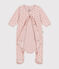 Bodyjama imprimé mini cœurs en velours bébé rose SALINE/ ROSEWOOD