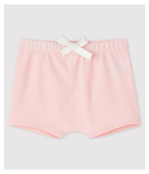 Short en coton b&eacute;b&eacute; rose