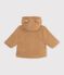 Manteau &agrave; capuche b&eacute;b&eacute; en sherpa beige fonc&eacute;