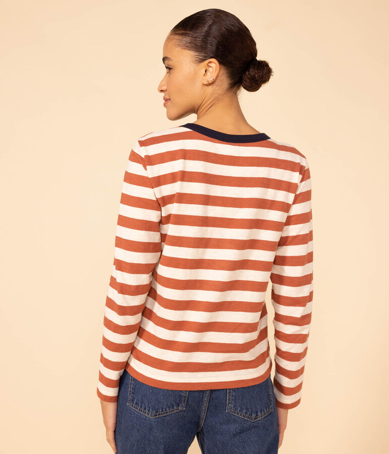 Tee-shirt LE DROIT col rond en coton Femme FAMEUX/ AVALANCHE