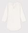 Body manches longues à collerette en coton bébé blanc MARSHMALLOW