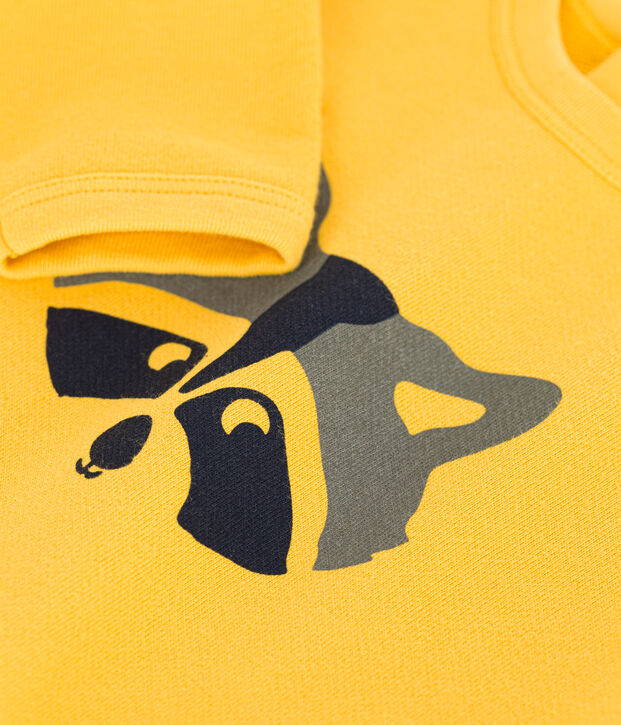 Sweatshirt en molleton b&eacute;b&eacute; jaune