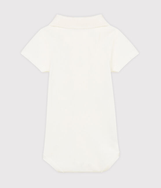 Body col polo bébé garçon blanc MARSHMALLOW