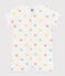 Combinaison courte bébé en coton cœurs blanc MARSHMALLOW/blanc MULTICO