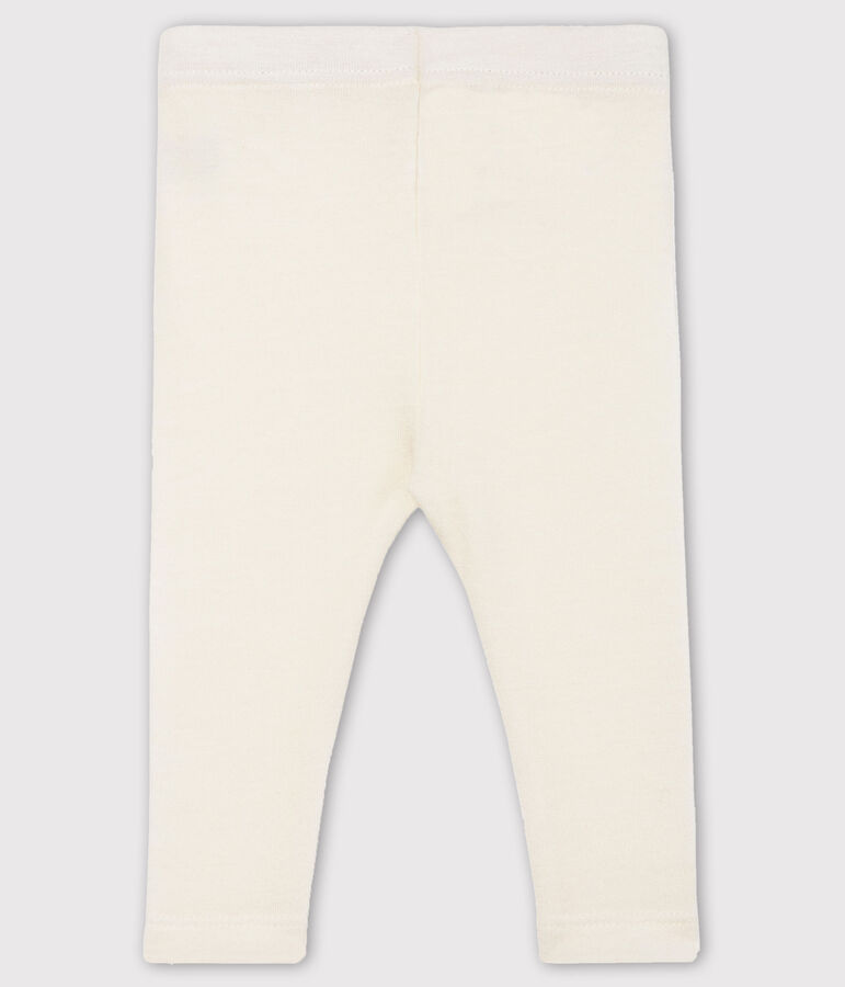 Cale&ccedil;on b&eacute;b&eacute; en laine et coton blanc MARSHMALLOW