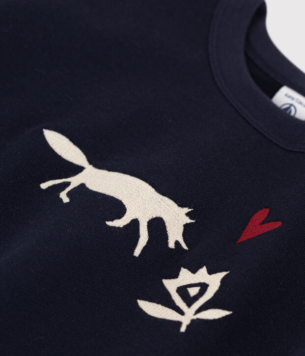 Sweatshirt en molleton enfant fille bleu