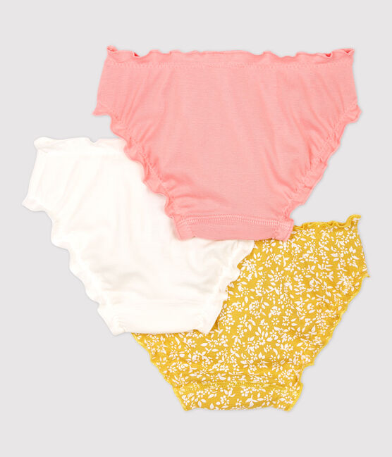 Lot de 3 culottes volantées imprimé fleuri petite fille en coton biologique variante 1