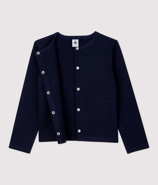 Cardigan en coton enfant fille bleu marine