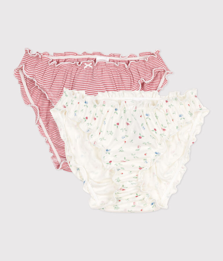 Lot de 2 culottes femme en coton imprim&eacute; fruits variante 1