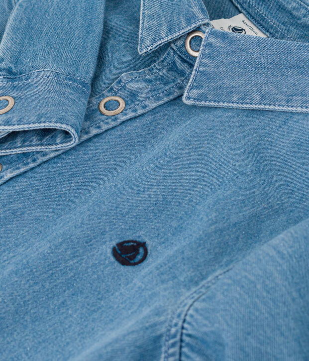 Chemise en denim l&eacute;ger enfant gar&ccedil;on bleu