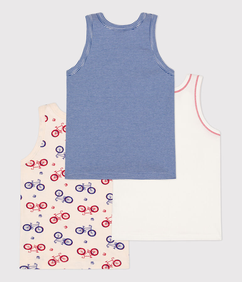 Lot de 3 d&eacute;bardeurs v&eacute;lo petit gar&ccedil;on en coton multicouleur