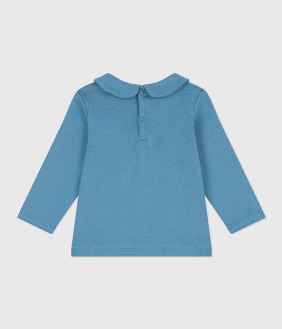 Blouse manches longues en coton bébé bleu POLOCHON