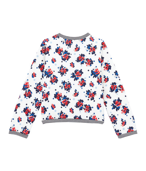 Cardigan enfant fille blanc MARSHMALLOW/blanc MULTICO