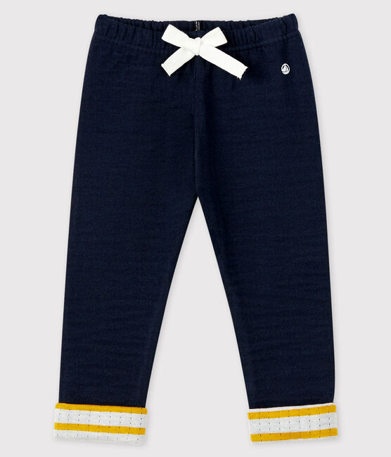 Pantalon bébé garçon en tubique bleu SMOKING
