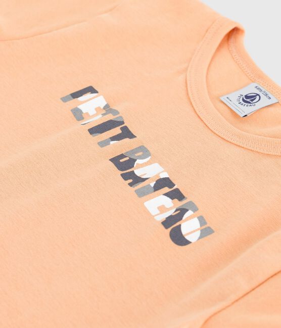 Tee-shirt manches courtes en coton enfant beige GAZELLE