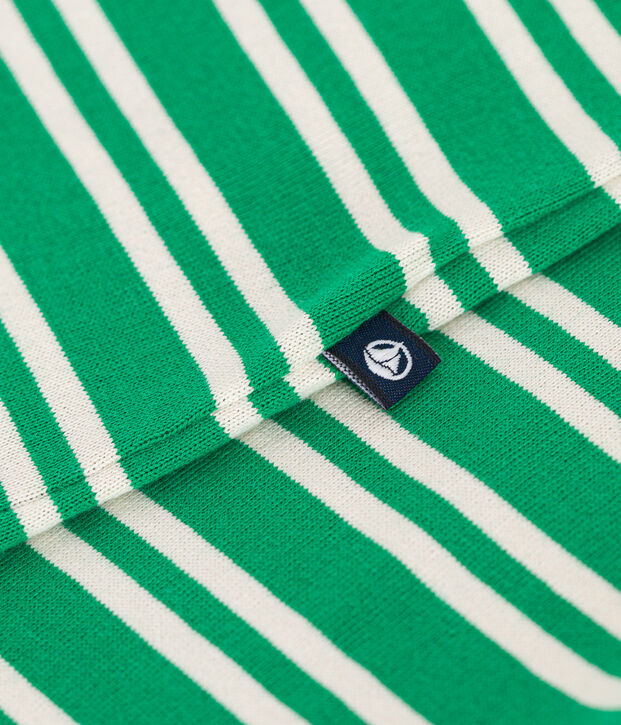 Combinaison courte en jersey b&eacute;b&eacute; vert/&eacute;cru