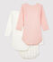 Lot de 3 bodies cœurs multicolors manches longues en coton variante 1