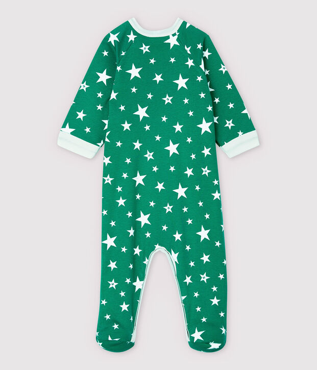 Dors-bien zipp&eacute; &eacute;toil&eacute; b&eacute;b&eacute; en coton vert/blanc