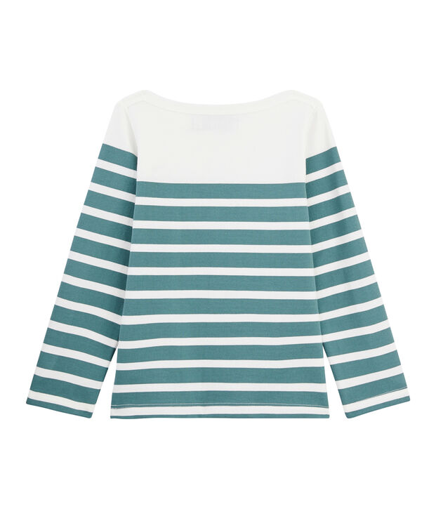 Marini&egrave;re en jersey enfant blanc/vert