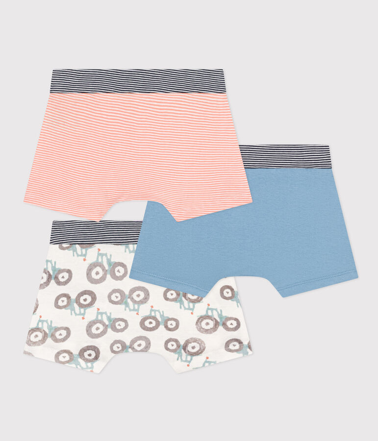 Lot de 3 boxers tracteur en coton petit gar&ccedil;on multicouleur