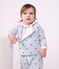 Gilet sans manche r&eacute;versible b&eacute;b&eacute; en coton imprim&eacute; c&oelig;urs blanc/multicouleur