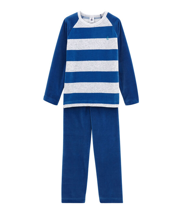 Pyjama petit gar&ccedil;on bleu/gris