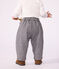 Pantalon b&eacute;b&eacute; en flanelle unie gris