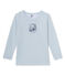 T-shirt garçon en laine et coton bleu Fraicheur