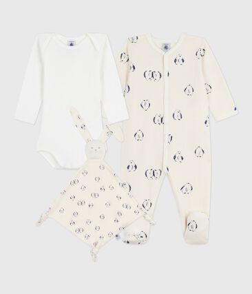 Lot cadeau bébé en velours imprimé fleuri
