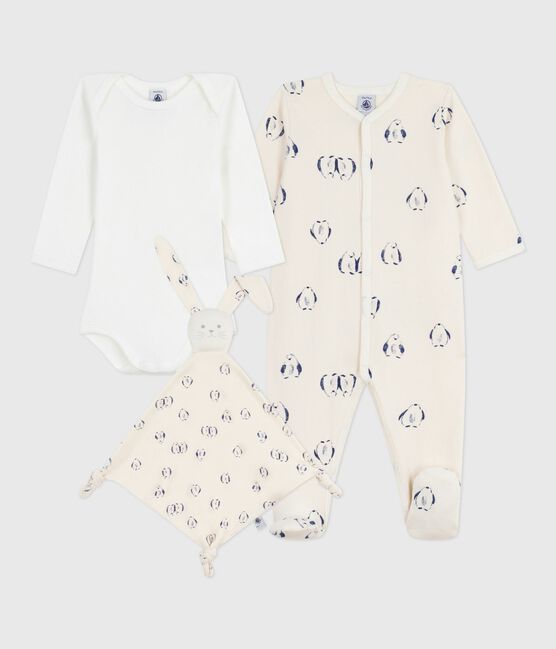 Lot cadeau bébé en velours imprimé fleuri variante 1