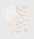 Lot cadeau bébé en velours imprimé fleuri
