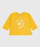 Tee-shirt bébé en coton à manches longues, motif chat jaune NAPLES