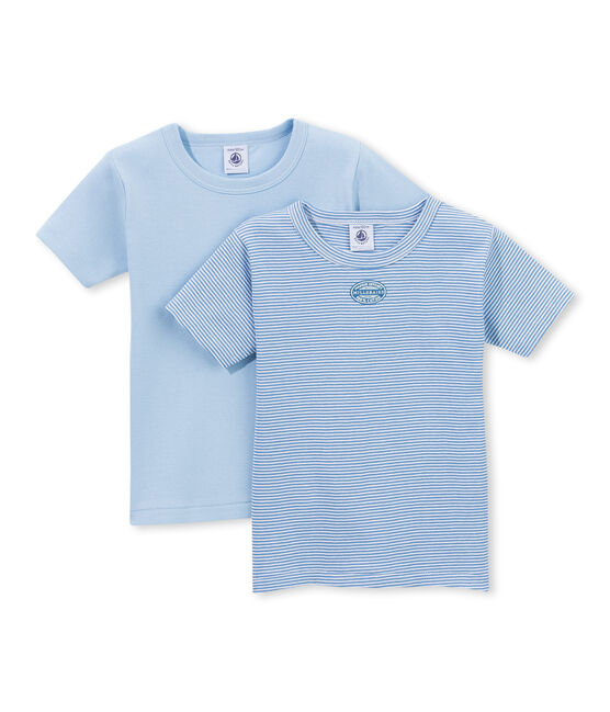 Lot de 2 t-shirts garçon rayés milleraies lot .