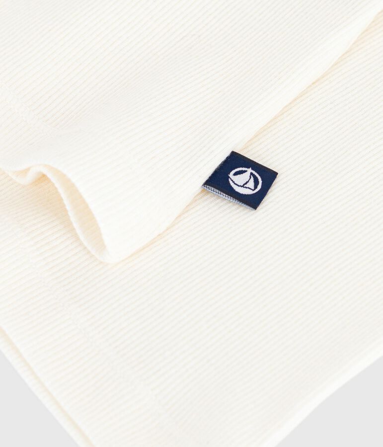 D&eacute;bardeur femme en laine et coton leger &eacute;cru MILK