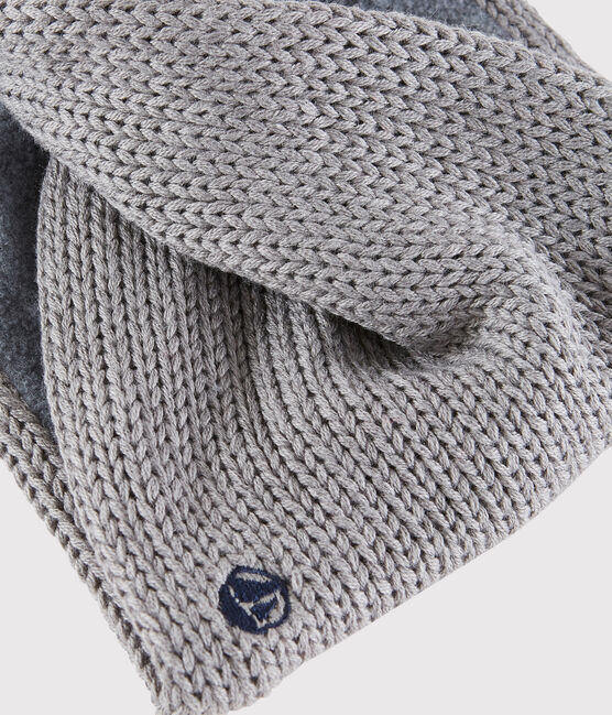 Snood torsadé en tricot enfant garçon - fille gris SUBWAY CHINE