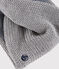 Snood torsadé en tricot enfant garçon - fille gris SUBWAY CHINE
