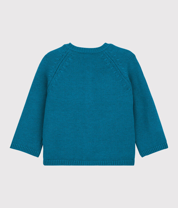 Cardigan en tricot b&eacute;b&eacute;. bleu