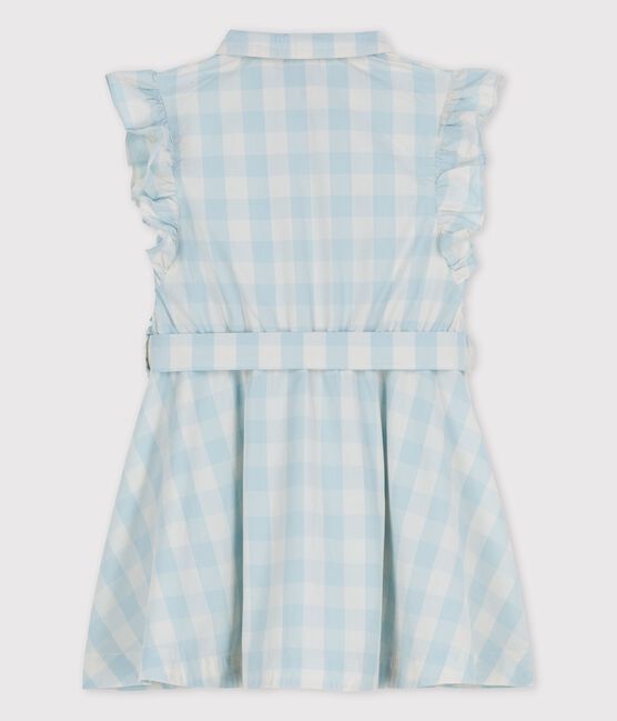 Robe manches courtes en popeline enfant fille BOLDAIR/ MARSHMALLOW