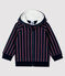 Sweatshirt à capuche bébé garçon bleu SMOKING/blanc MULTICO