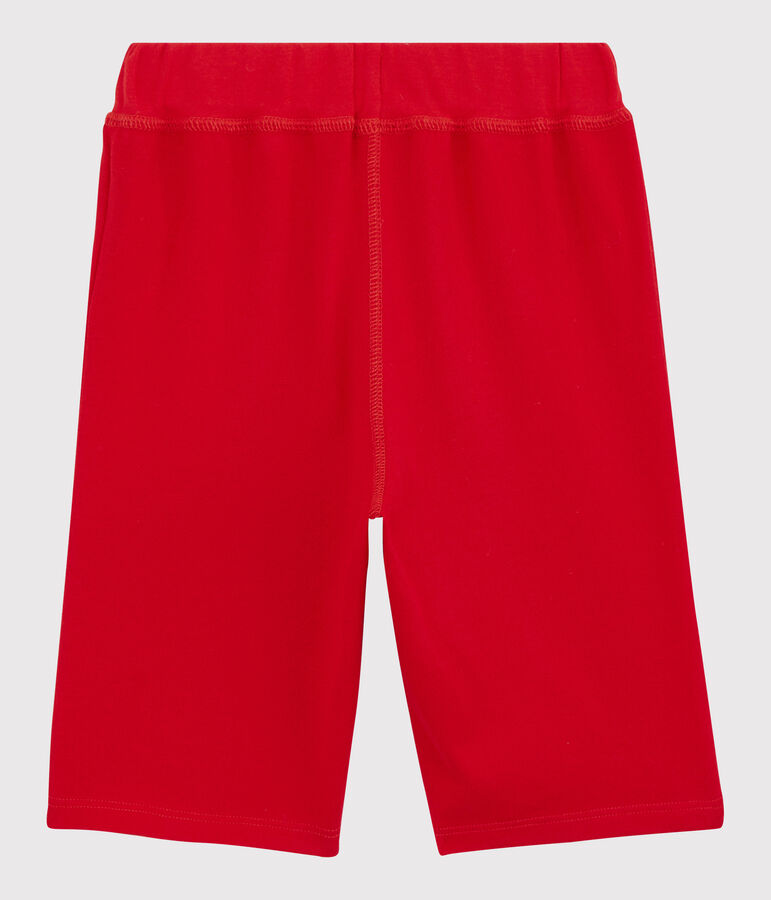 Bermuda en coton enfant gar&ccedil;on rouge PEPS