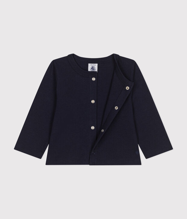 Cardigan en coton b&eacute;b&eacute; bleu marine