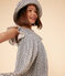 Capeline en gaze de coton fleurs bleues enfant fille AVALANCHE/ INCOGNITO