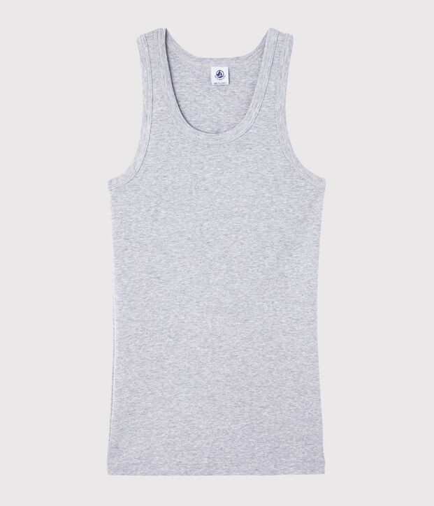 Debardeur iconique femme gris chin&eacute; clair